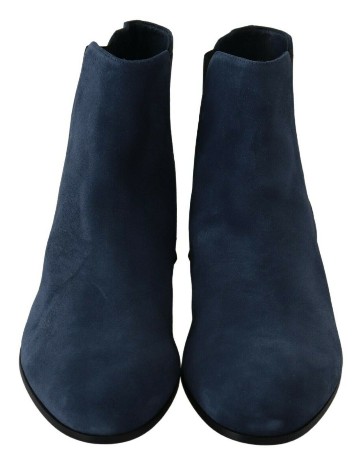 Dolce &amp; Gabbana Blue Suede Pinalamutian na Studded Boots Shoes