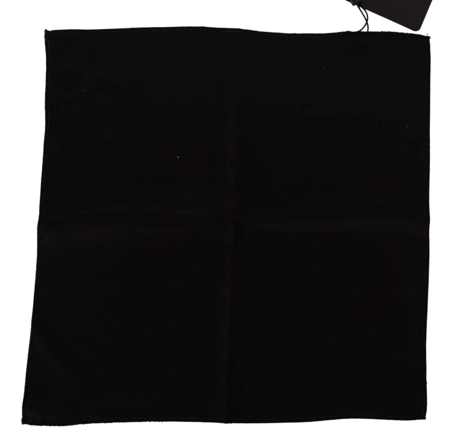 Dolce &amp; Gabbana Black 100% Silk Square Handkerchief Scarf