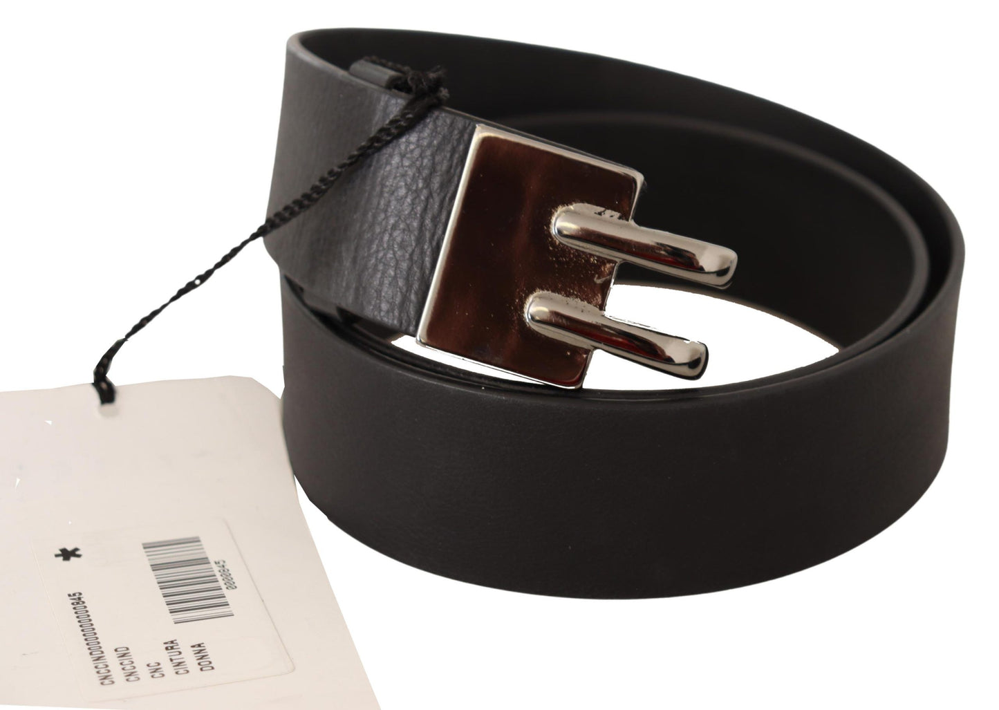 Costume National Elegant Black Leather Fashion Belt