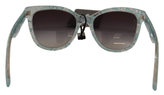 Dolce &amp; Gabbana Blue Lace Crystal Acetate Butterfly DG4190 Sonnenbrille