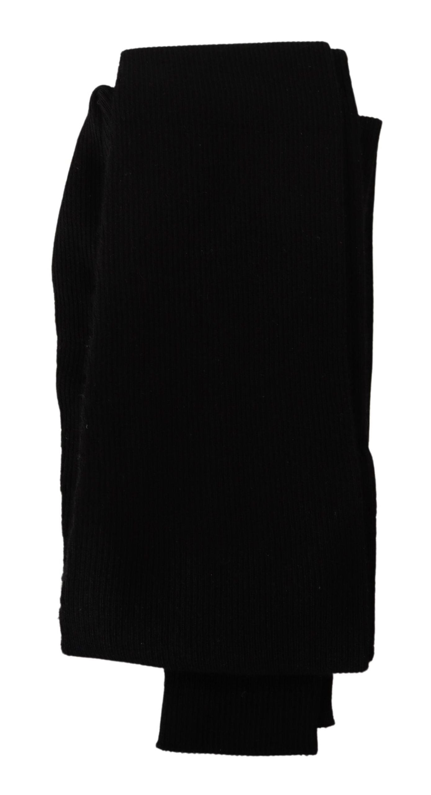 Dolce &amp; Gabbana Black 100% Cashmere Tights Stocking Socks