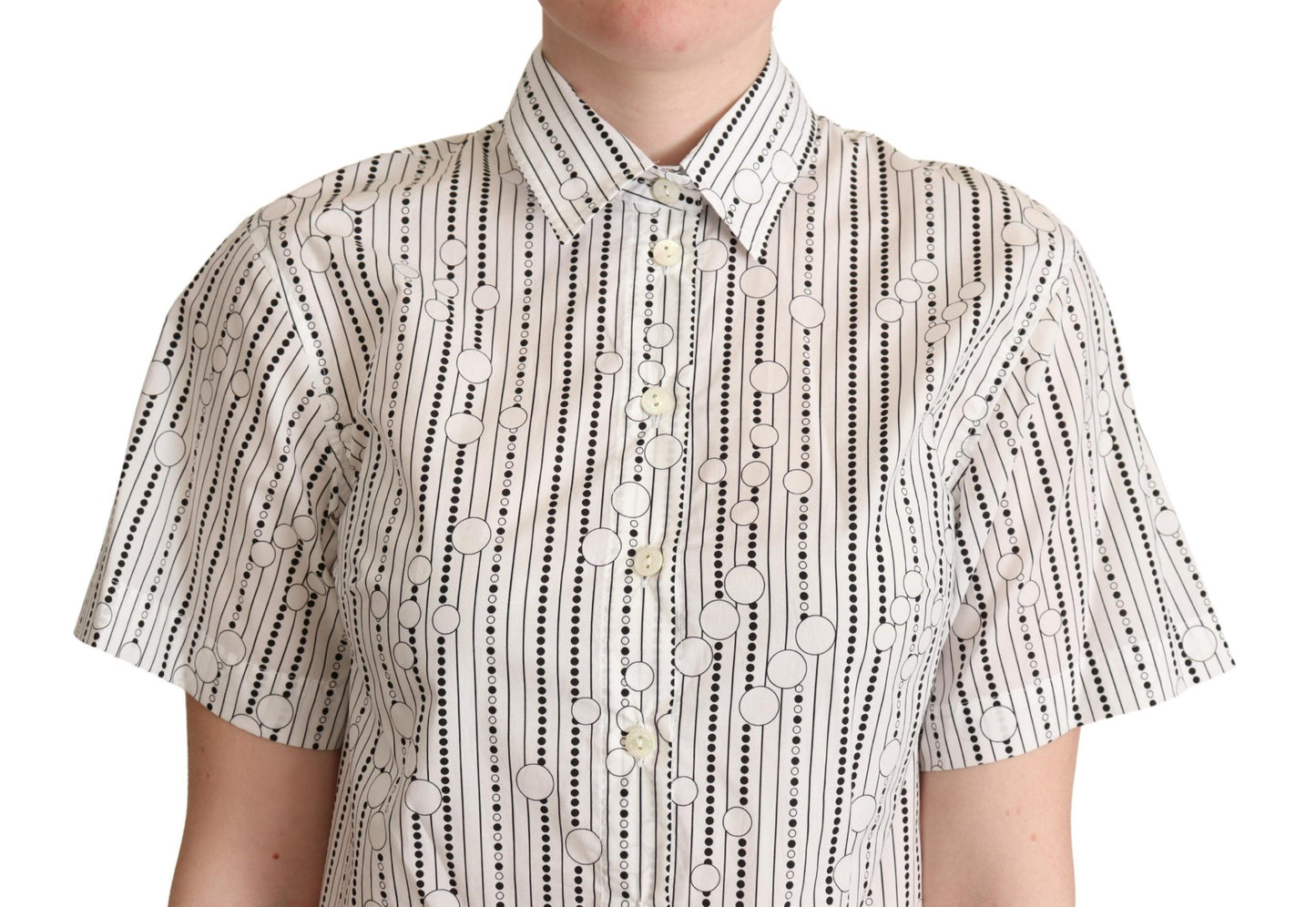 Dolce & Gabbana Geometric Elegance Collared Polo Top