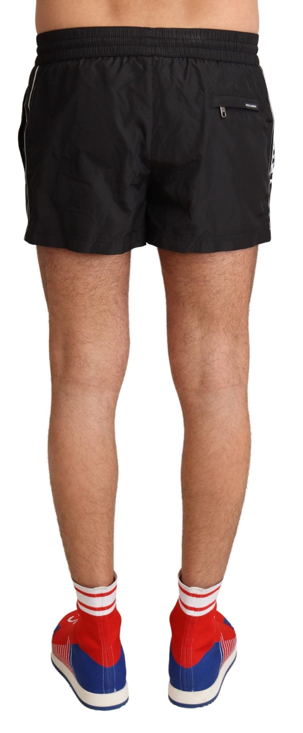 Dolce &amp; Gabbana Black King Herren Beachwear Badeshorts