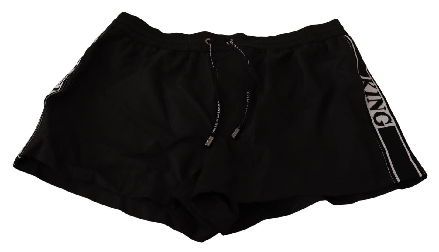 Dolce &amp; Gabbana Black King Herren Beachwear Badeshorts