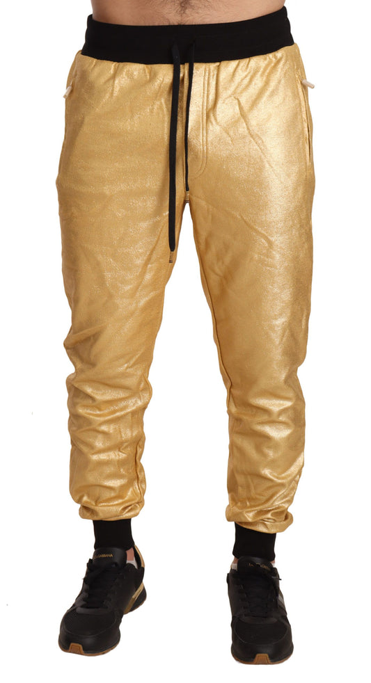 Dolce &amp; Gabbana Gold Pig Of The Year Cotton Pantalon