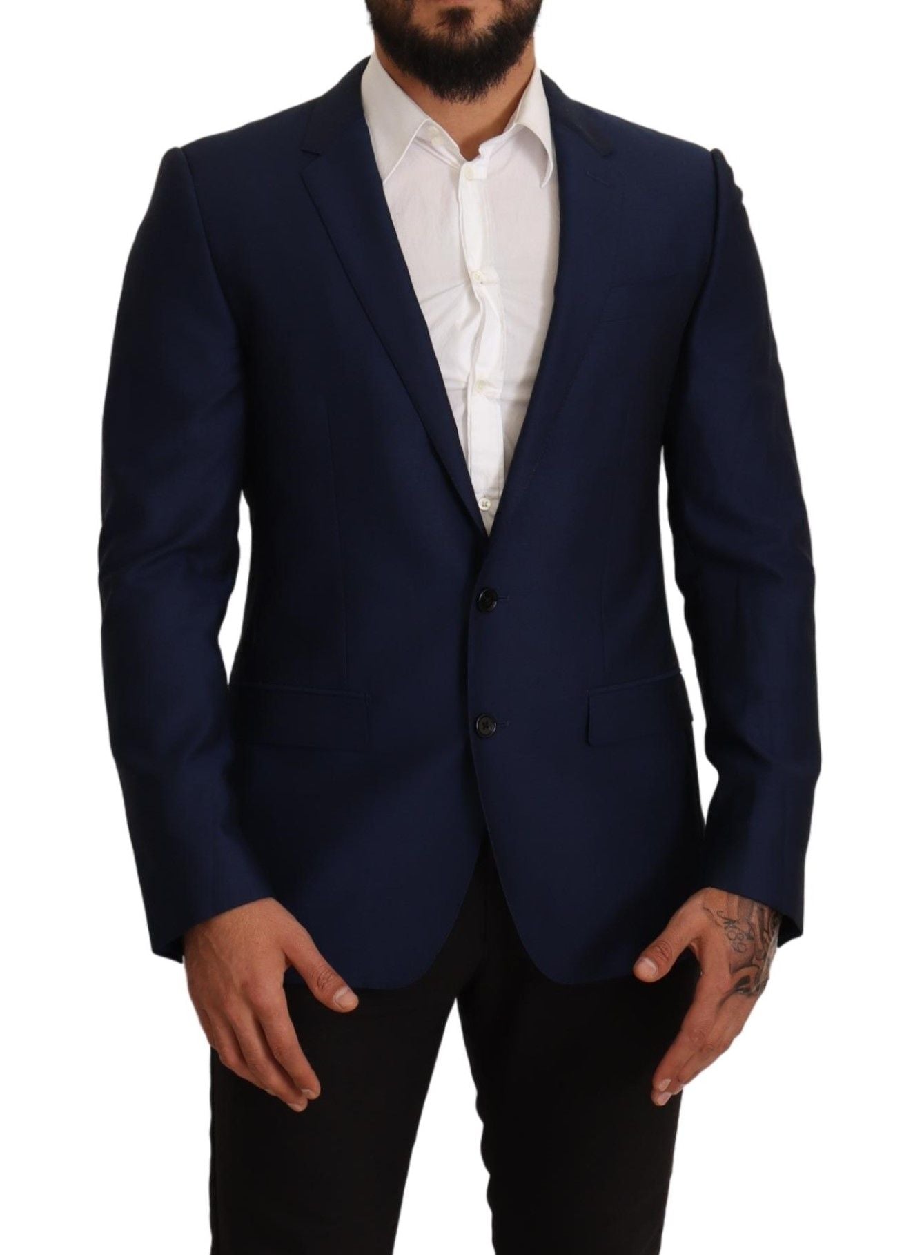 Dolce &amp; Gabbana Navy Blue Slim Fit Jacket MARTINI Blazer