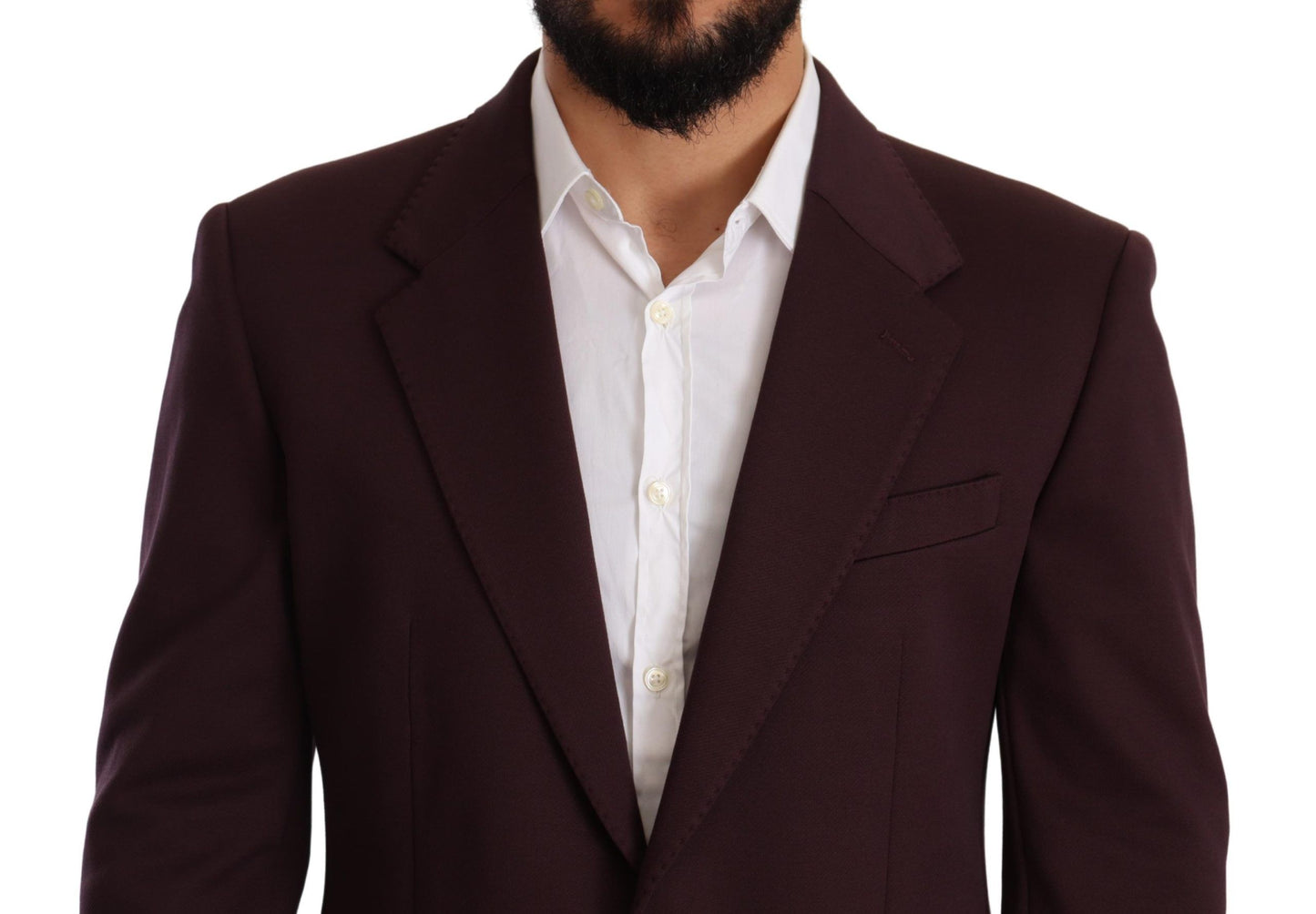 Dolce &amp; Gabbana Purple Cotton Slim Blazer Jacket