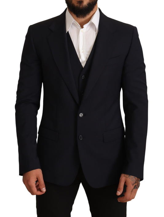 Dolce &amp; Gabbana Blue 2 Piece MARTINI Blazer Suit Jacket