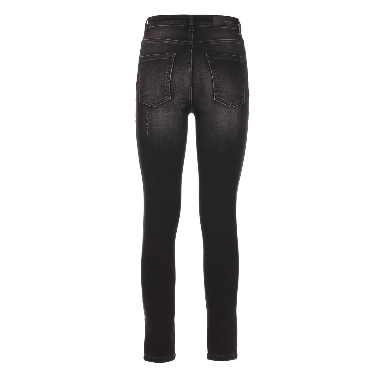 Unvollkommene schwarze Baumwolljeans und -hose