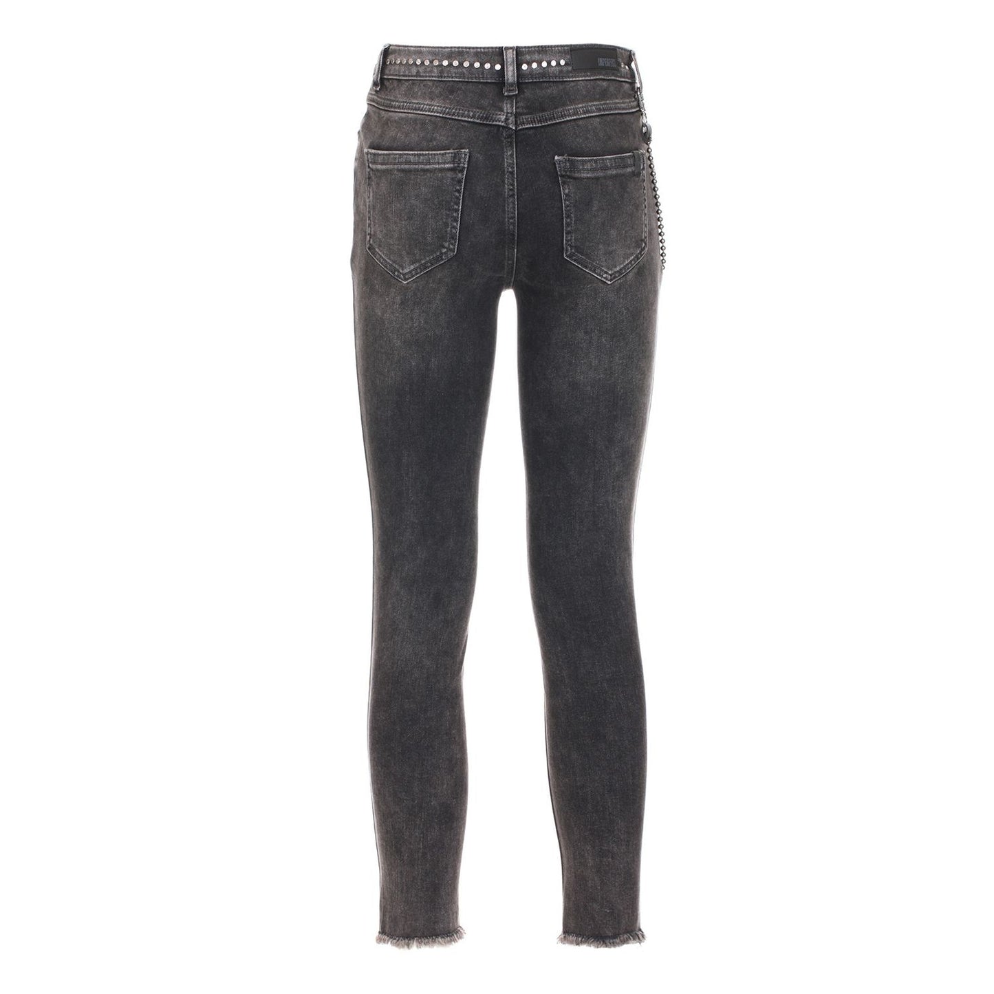 Unvollkommene schwarze Baumwolljeans und -hose