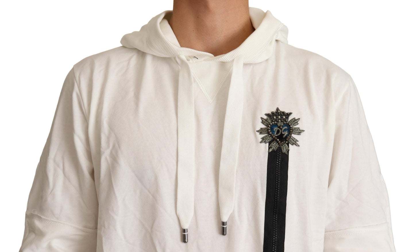 Dolce &amp; Gabbana White Hooded Limited Edition Sweater