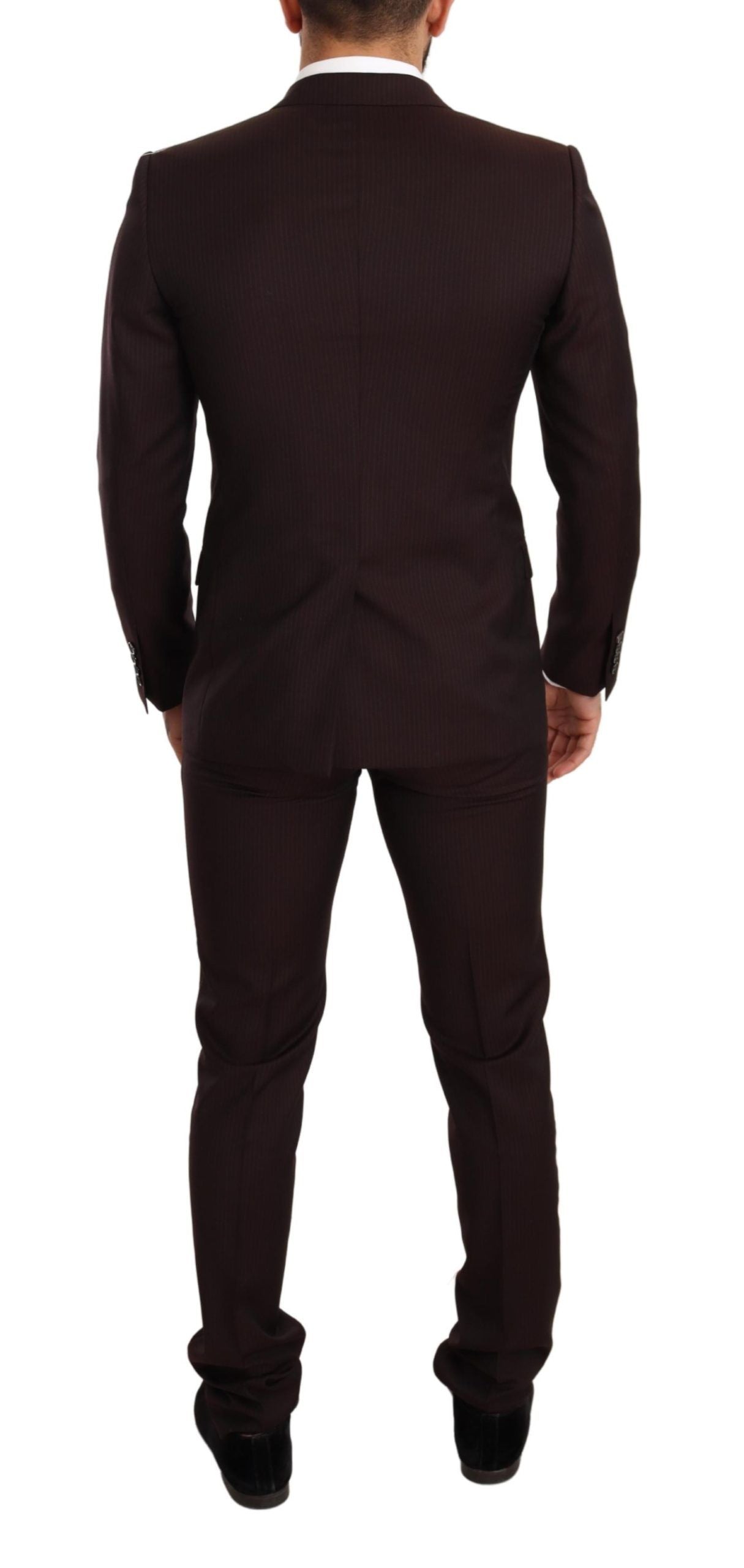 Dolce &amp; Gabbana Bordeaux Wool MARTINI Slim Fit Suit