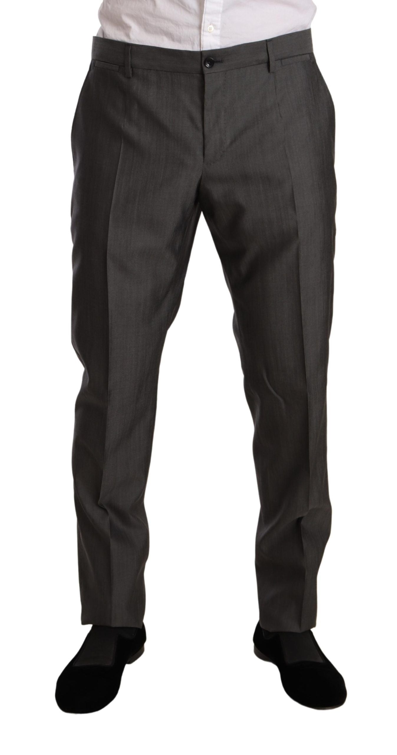 Dolce &amp; Gabbana Grey Metallic MARTINI Slim Fit Set Suit