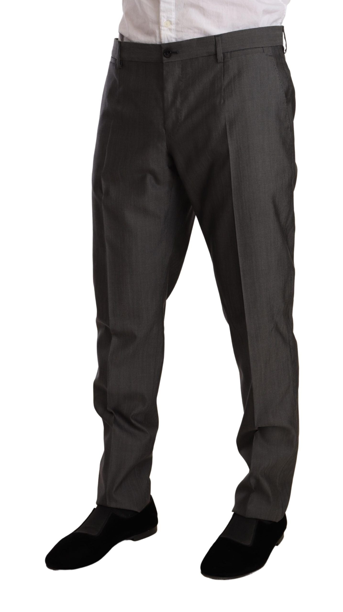 Dolce &amp; Gabbana Grey Metallic MARTINI Slim Fit Set Suit