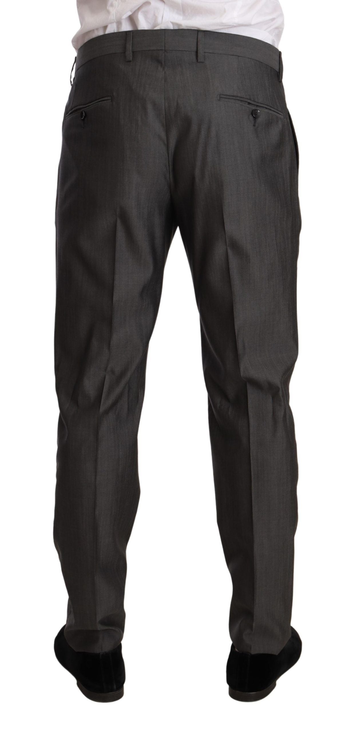 Dolce &amp; Gabbana Grey Metallic MARTINI Slim Fit Set Suit