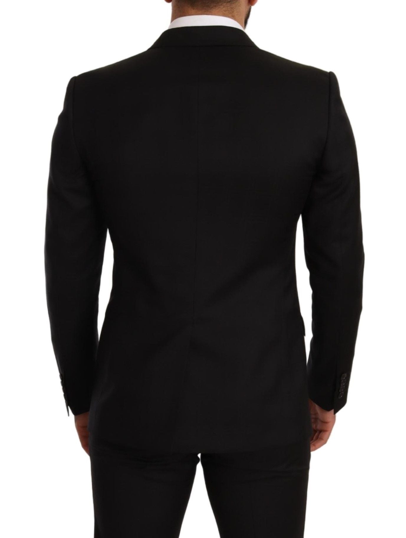 Dolce &amp; Gabbana Schwarz karierter MARTINI SLIM FIT 2-teiliger Anzug