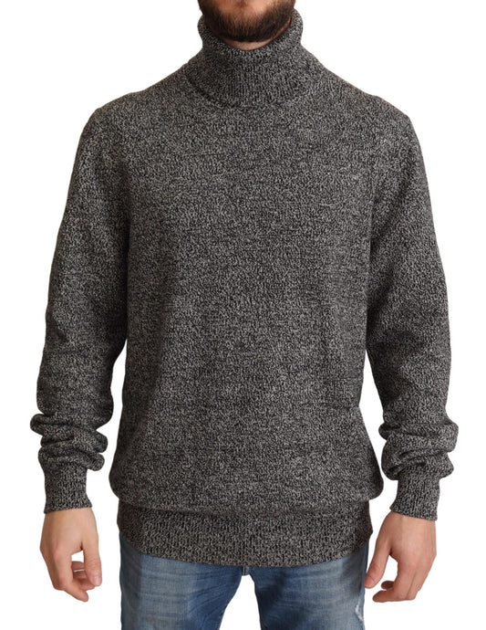 Dolce &amp; Gabbana Grey Turtle Neck Cashmere Pullover Sweater