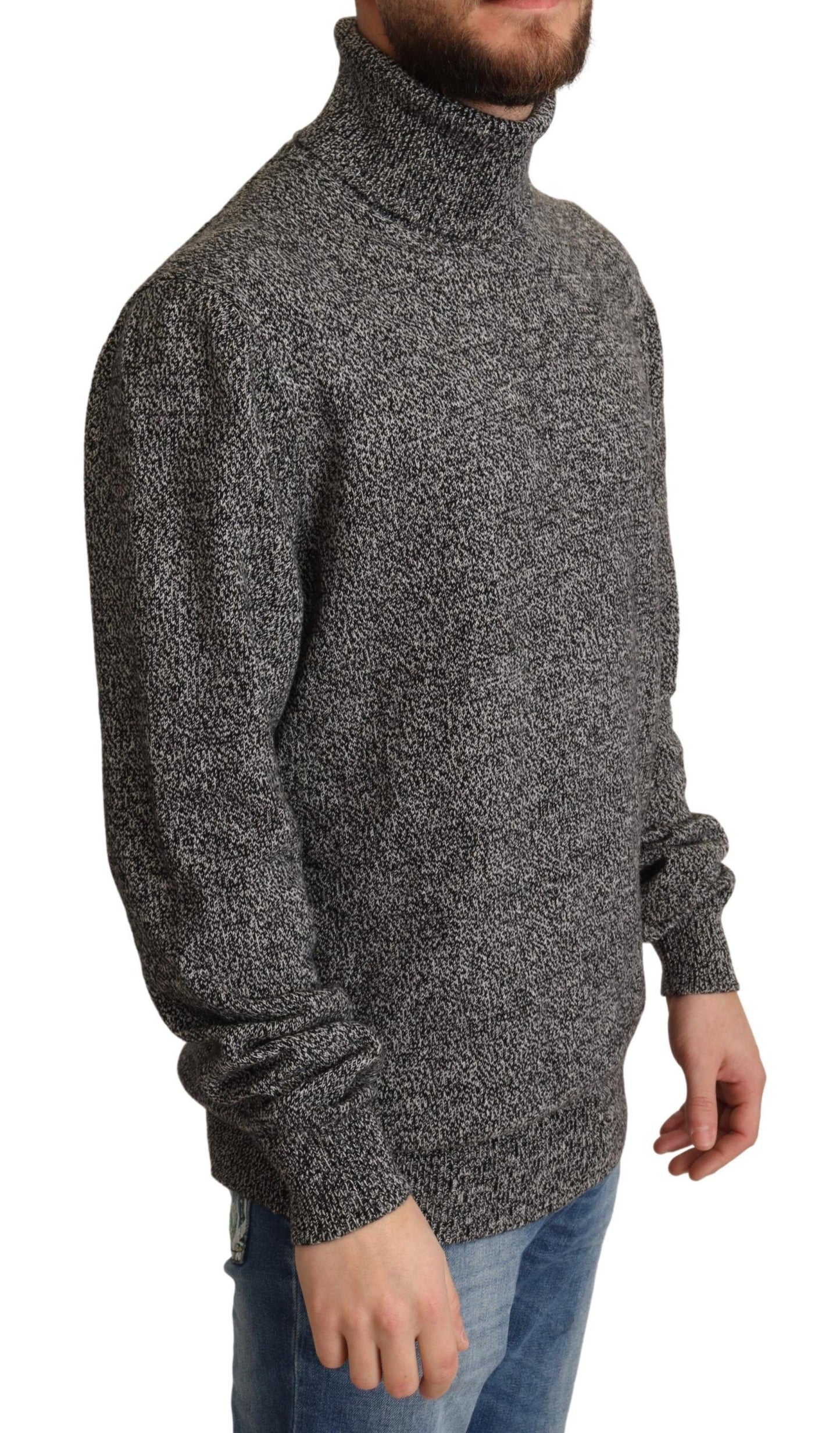 Dolce &amp; Gabbana Grey Turtle Neck Cashmere Pullover Sweater