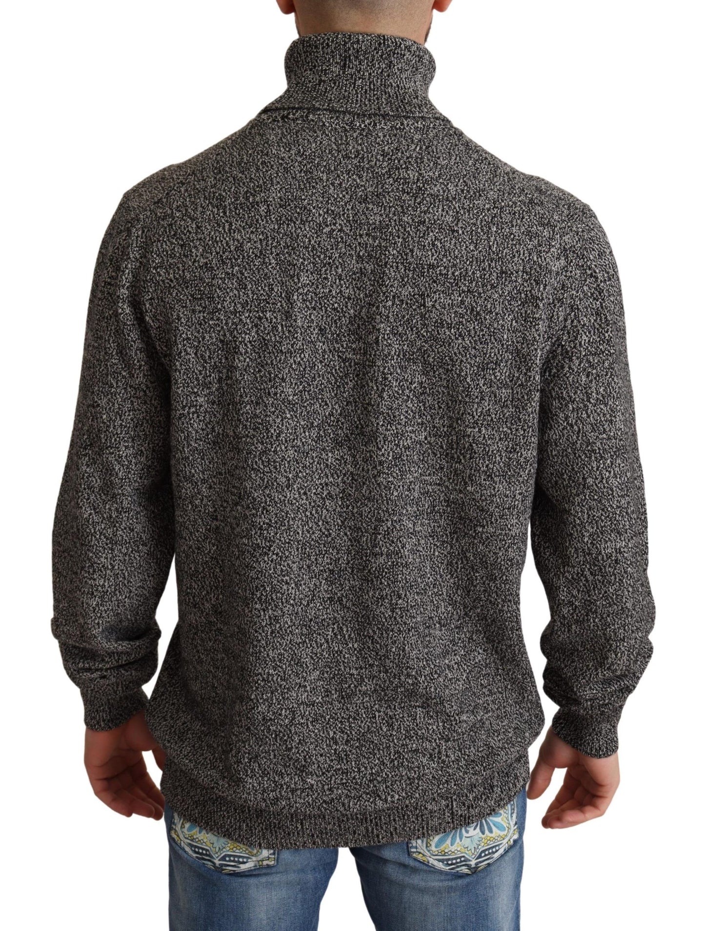 Dolce &amp; Gabbana Grey Turtle Neck Cashmere Pullover Sweater