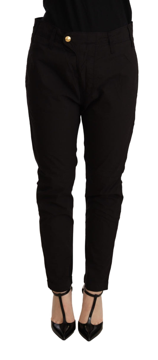 CYCLE Schwarze Skinny-Hose mit mittlerer Taille und BAGGY-Passform