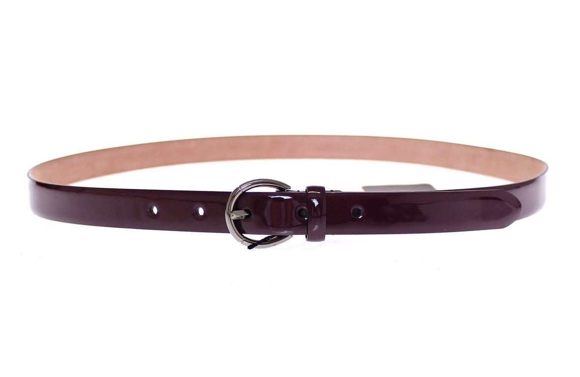 Dolce &amp; Gabbana Purple Leather Logo Cintura Belt