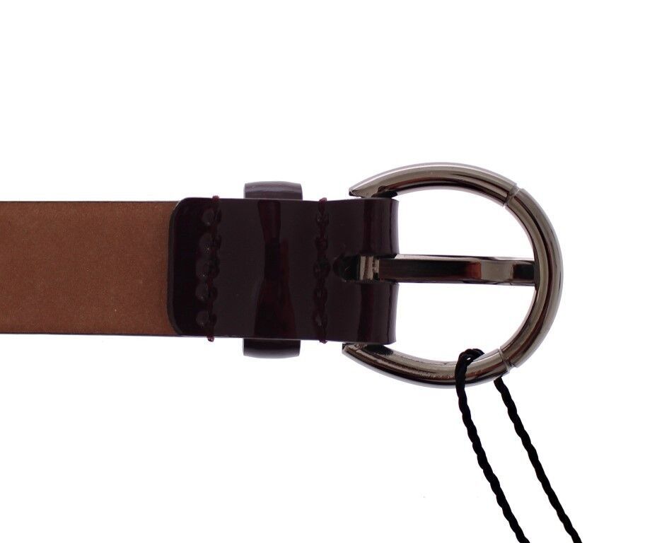 Dolce &amp; Gabbana Purple Leather Logo Cintura Belt