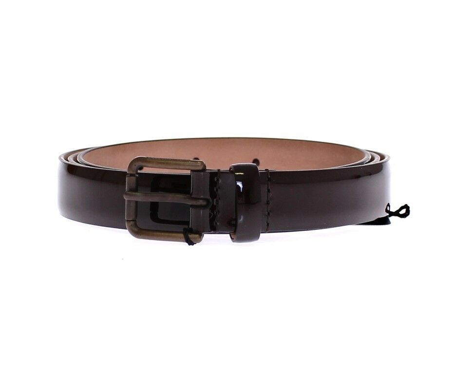 Dolce &amp; Gabbana Brown Leather Logo Belt Cintura Belt