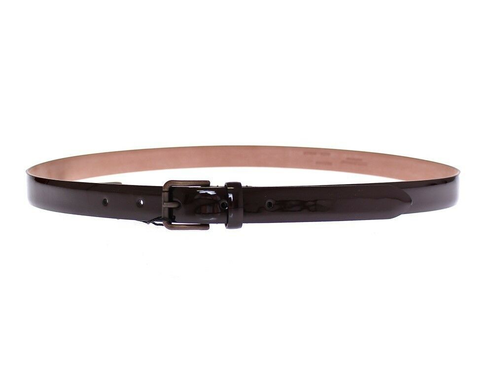 Dolce &amp; Gabbana Brown Leather Logo Belt Cintura Belt