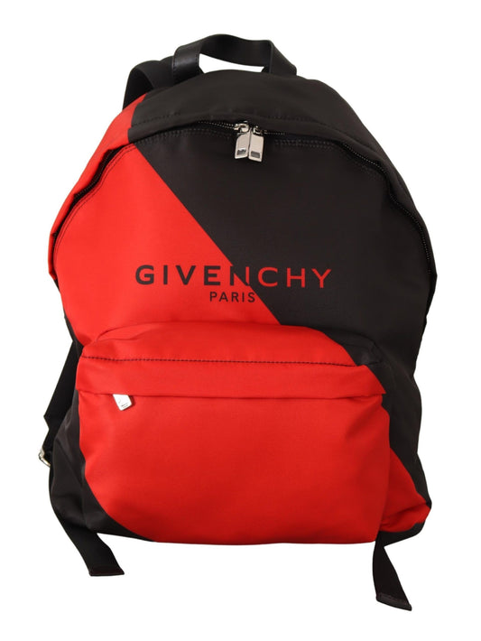 Givenchy Red at Black Nylon Urban Backpack