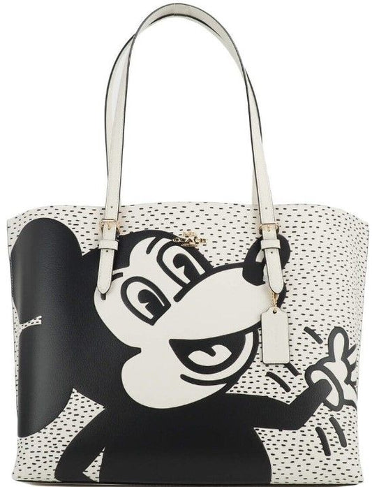 COACH (C6978) Mickey Mouse X Keith Haring Mollie große Leder-Schultertasche