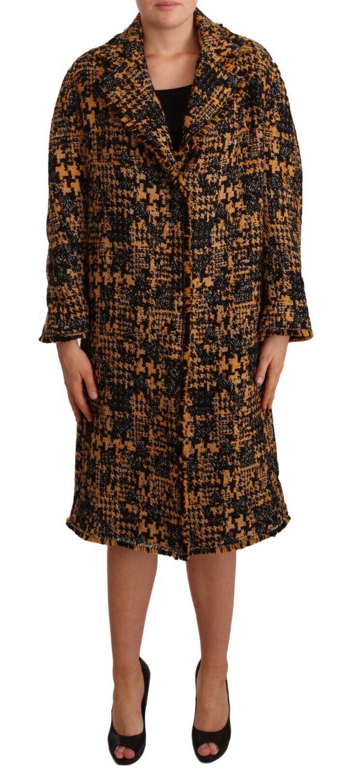 Dolce &amp; Gabbana Schwarz-gelbe lange Strickjacke