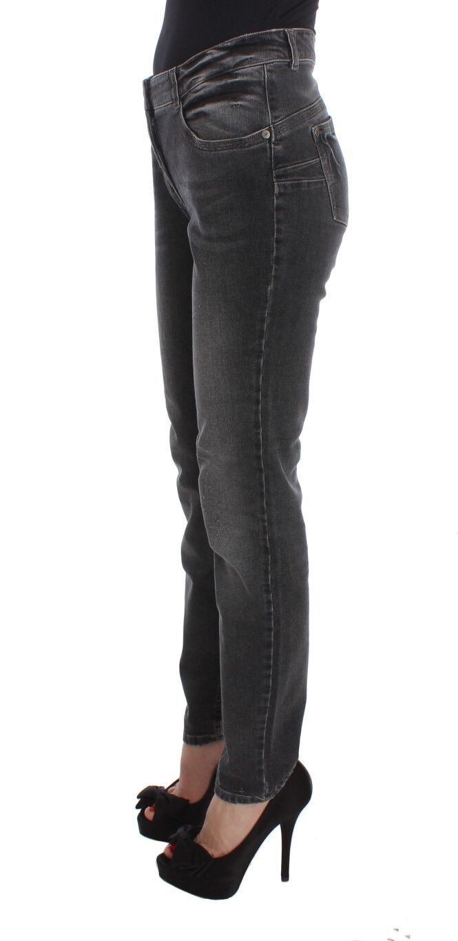 Ermanno Scervino Stretch-Jeanshose aus Baumwollmischung in grauer Waschung