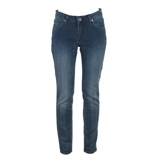 Maison Espin Blue Cotton Jeans at Pant