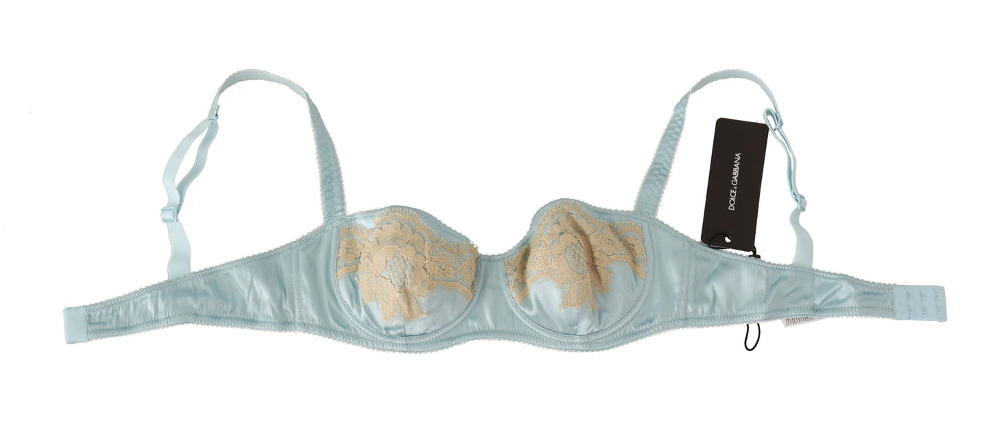 Dolce &amp; Gabbana Light Blue Semi Pad Balconette Bra Underwear