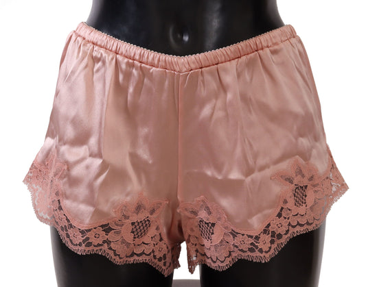 Dolce &amp; Gabbana Pink Floral Lace Lingerie Underwear