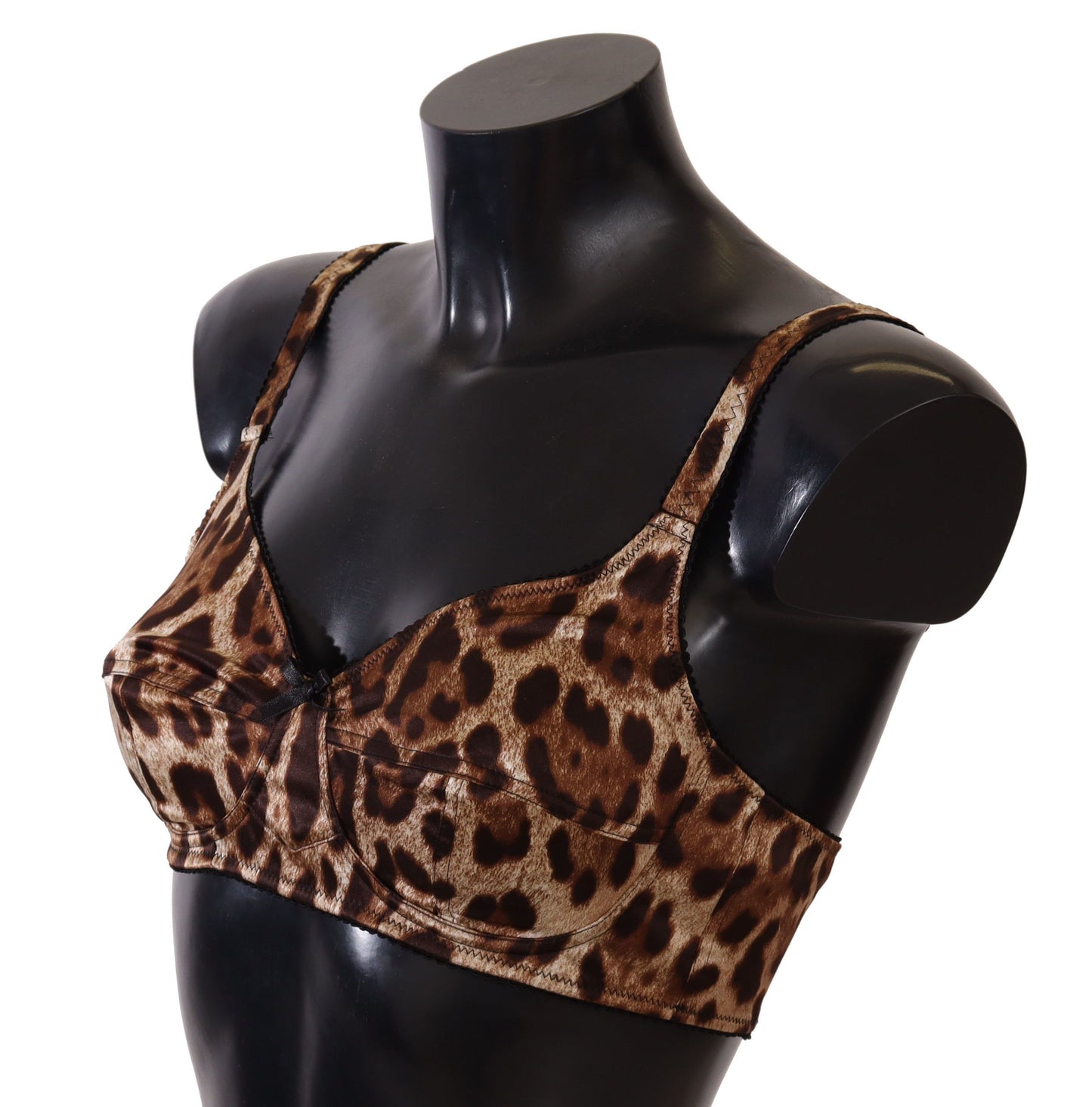 Dolce &amp; Gabbana Brown Leopard Women Bra Underwear