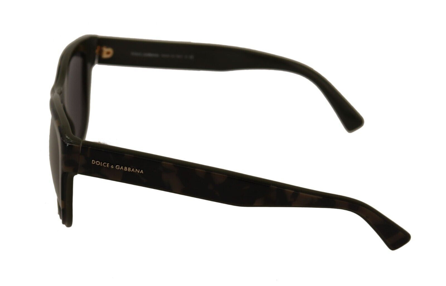 Dolce &amp; Gabbana Brown Mirror Lens Plastic Full Rim Sunglasses