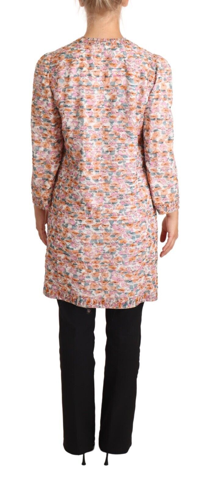 Dolce &amp; Gabbana Multicolor Floral Print Silk Trench Coat Jacket