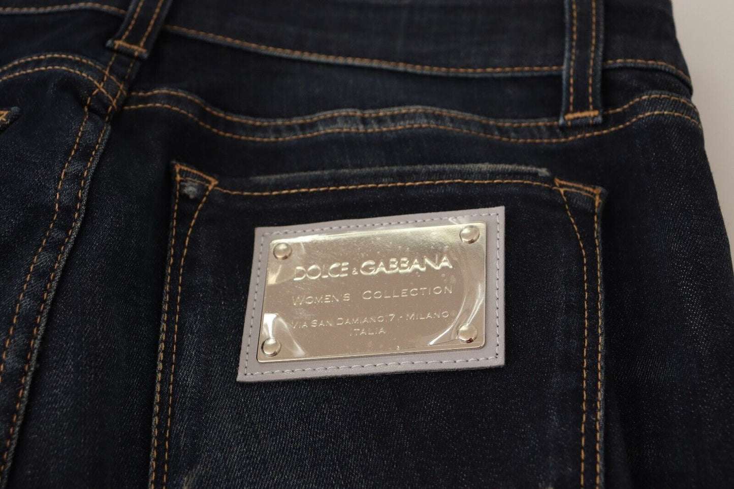 Dolce &amp; Gabbana Blue Wash Slim Skinny Denim Cotton Stretch Jeans