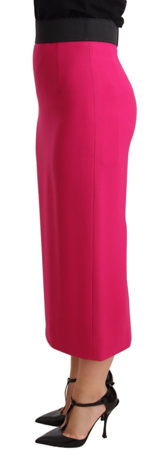 Dolce &amp; Gabbana Pink High Waist Stretch Pencil Straight Skirt