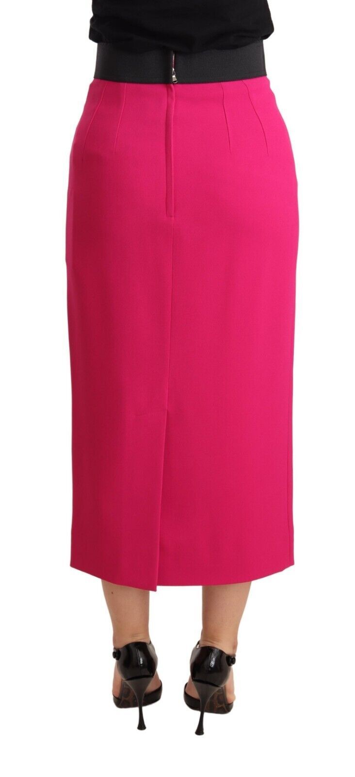 Dolce &amp; Gabbana Pink High Waist Stretch Pencil Straight Skirt