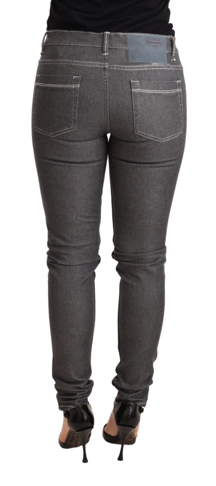 Acht Grey Low Waist Skinny Denim Trouser Jeans