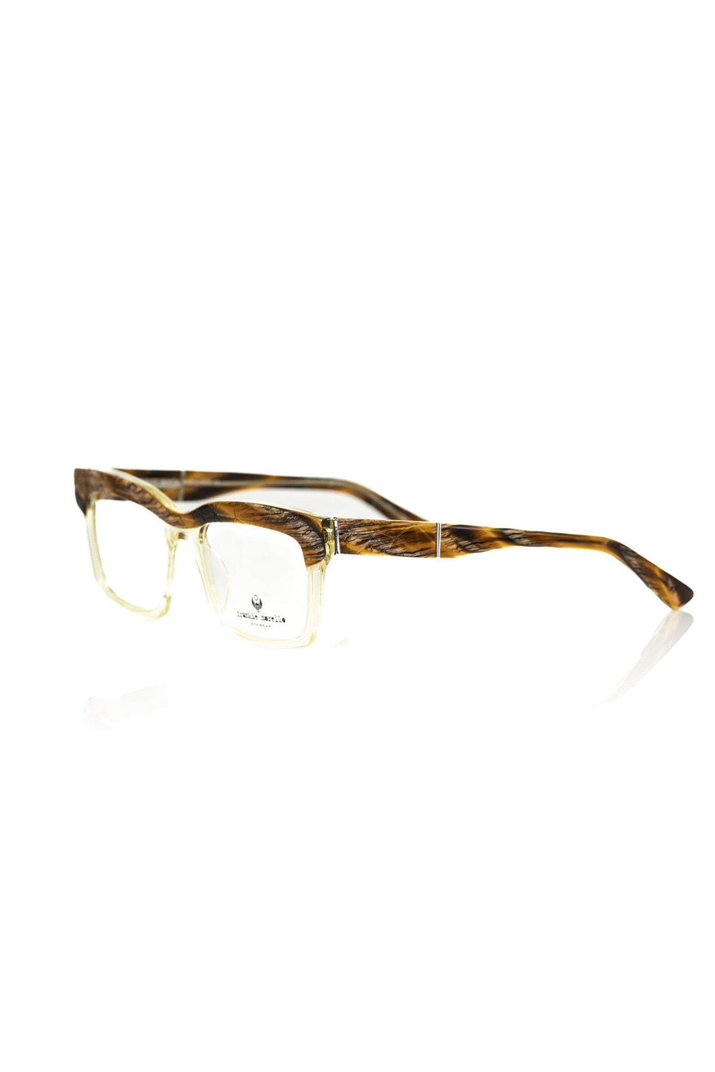 Frankie Morello Elegante, dicke, transparente Clubmaster-Brille