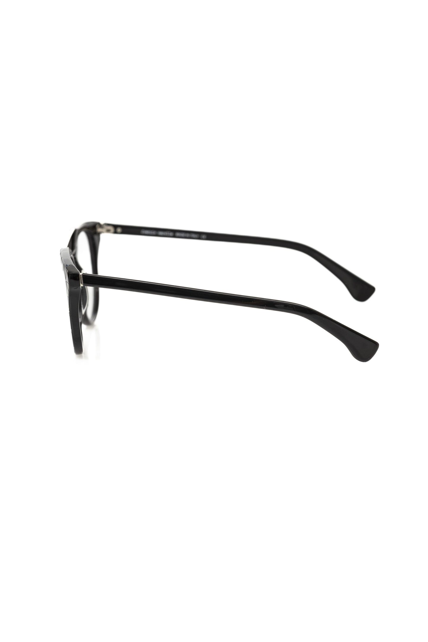 Frankie Morello Wayfarer-Brille mit geometrischem Muster in Schwarz