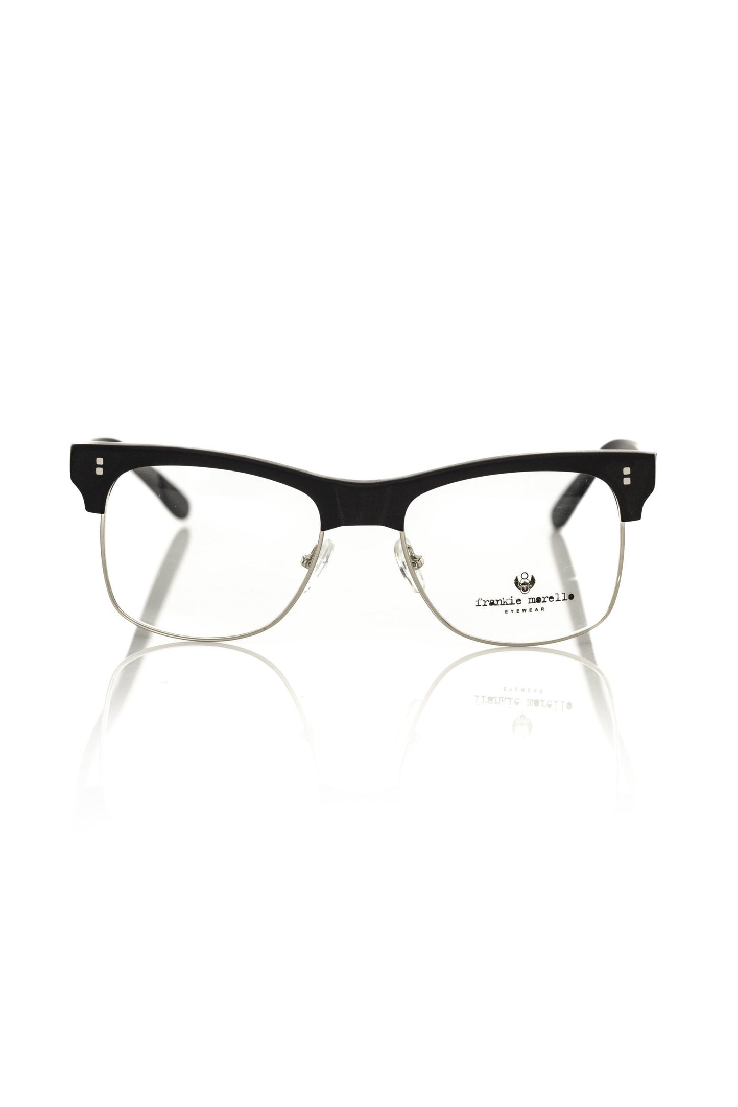 Frankie Morello Elegante Clubmaster-Modellbrille mit Metallrahmen