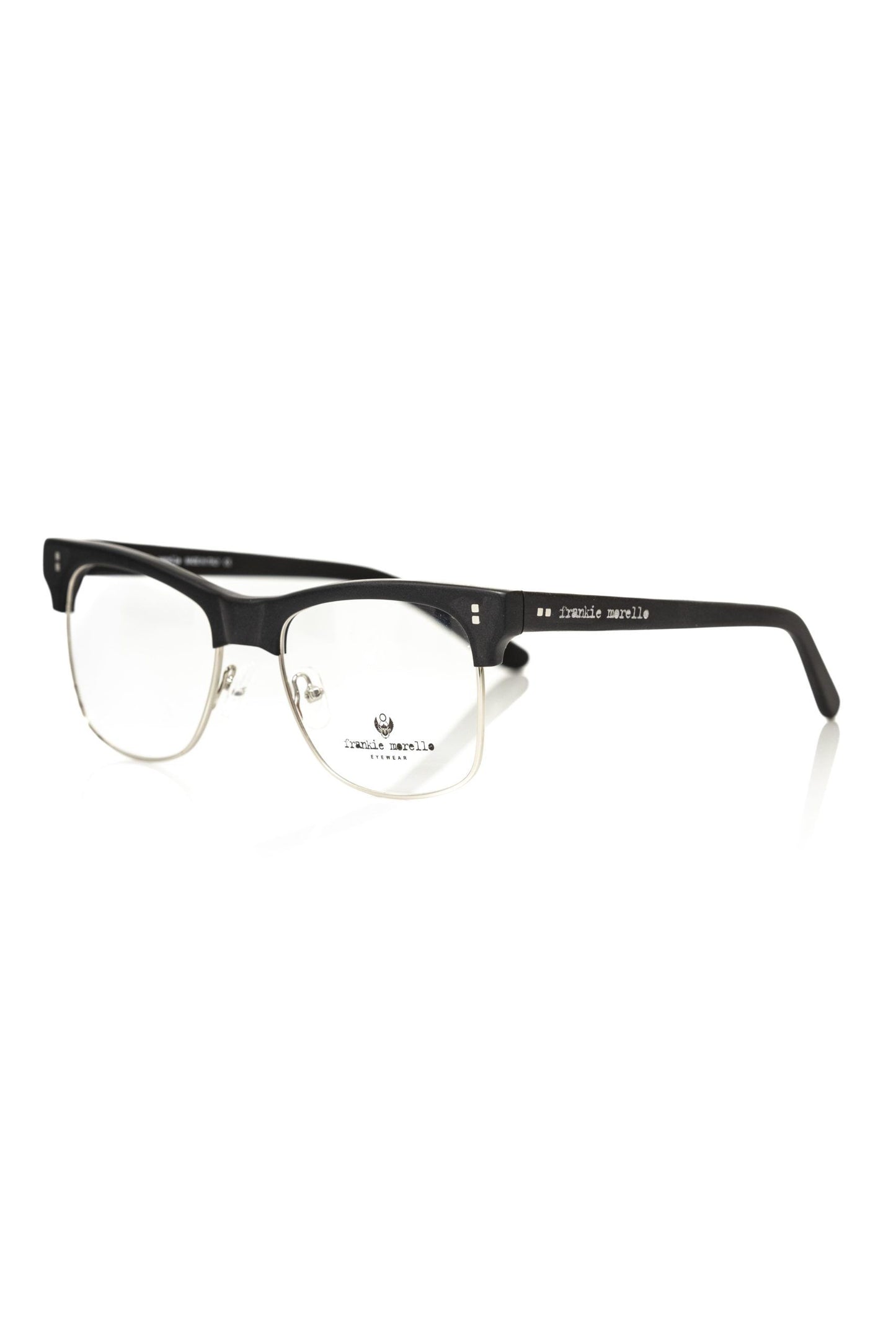 Frankie Morello Elegante Clubmaster-Modellbrille mit Metallrahmen