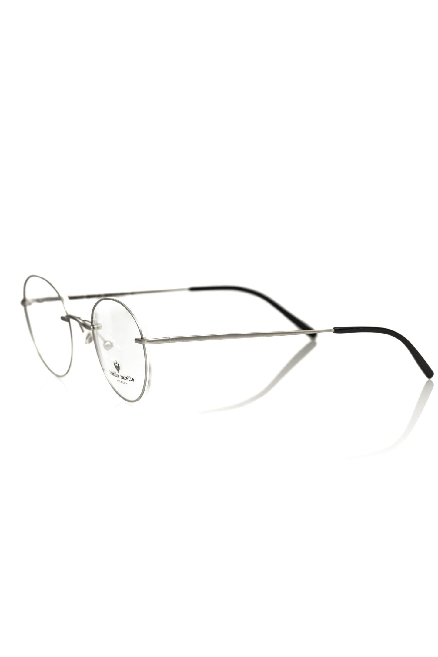 Frankie Morello Elegante silberne runde Metallbrille