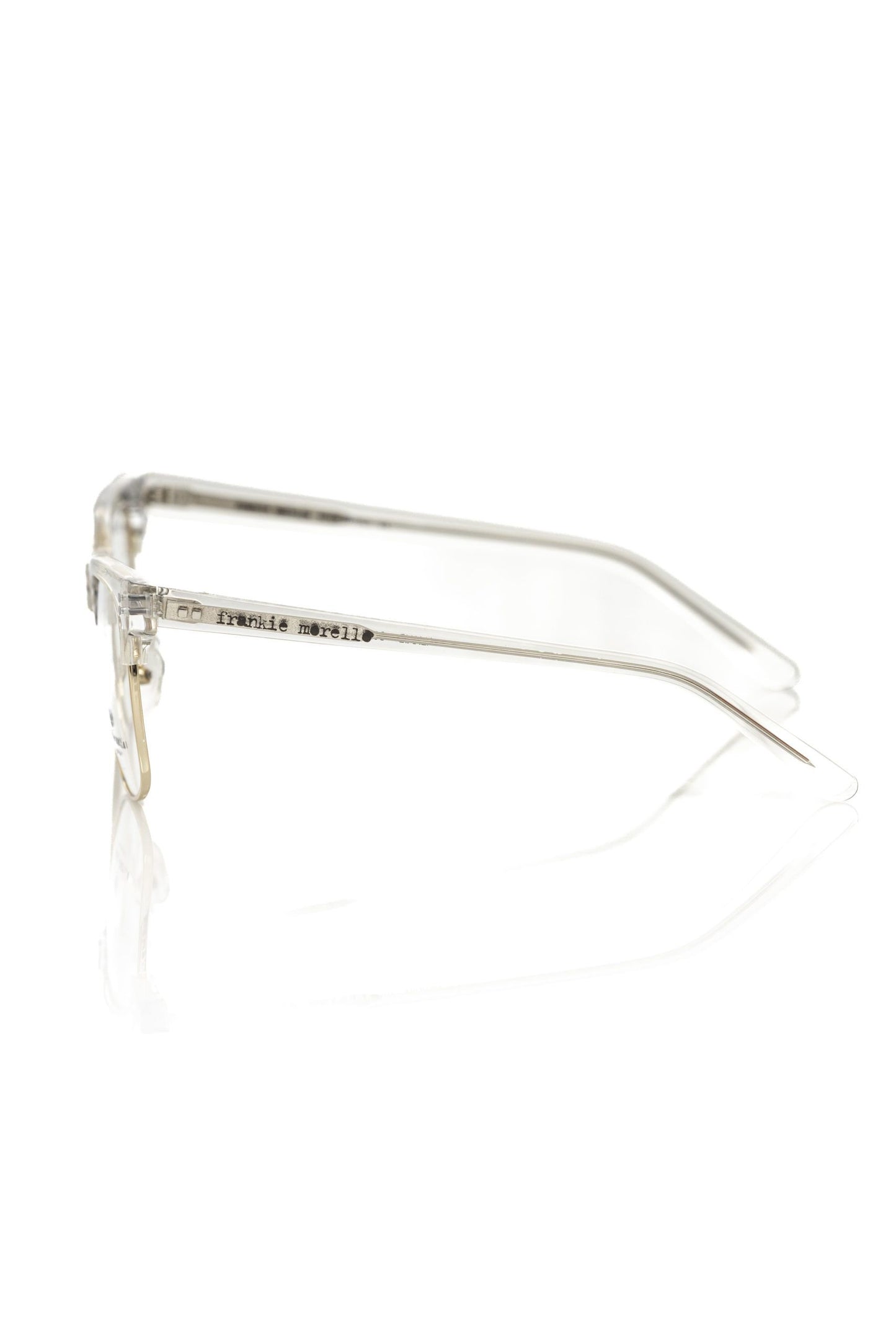 Frankie Morello Elegante goldfarbene Clubmaster-Brille