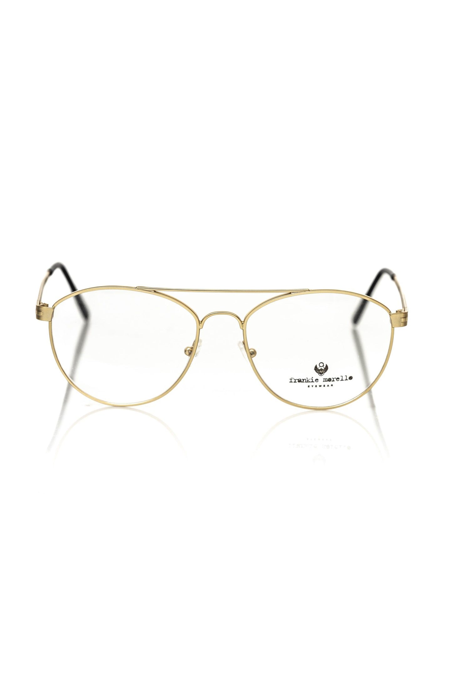 Frankie Morello Elegante Pilotenbrille mit Mattgold-Finish