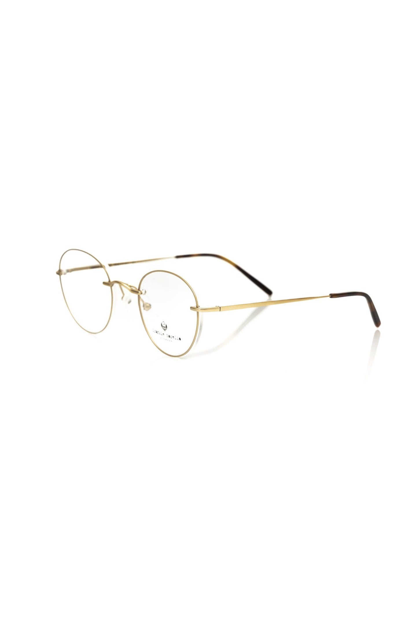 Frankie Morello Elegante, mattgoldene, runde Brille